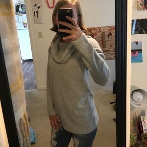 Long cowl neck sweater